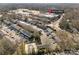 Aerial view of townhouses near Harris YMCA with a pool at 5915 Quail Hollow Rd # E, Charlotte, NC 28210