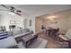 Comfortable living room featuring gray sectional sofa and wood coffee table at 8465 Ramath Dr, Charlotte, NC 28211