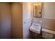 Clean bathroom with single sink and shower at 940 Valley Dr, Newton, NC 28658