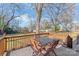 Private backyard with patio and mature trees at 941 Squirrel Hill Rd, Charlotte, NC 28213