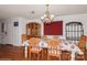 Bright dining area with hardwood floors and a wooden hutch at 9938 Sandra Ln, Fort Mill, SC 29707