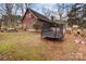 Backyard with trampoline and playset at 102 Serene St, Mount Gilead, NC 27306