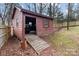 Wooden storage shed with ramp access at 102 Serene St, Mount Gilead, NC 27306