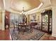 Elegant dining room with hardwood floors and a chandelier at 2087 Yellowstone Dr, Fort Mill, SC 29707