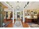 Spacious entryway with hardwood floors and built-in office at 2087 Yellowstone Dr, Fort Mill, SC 29707