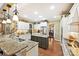 Spacious kitchen with granite countertops, island, and stainless steel appliances at 2087 Yellowstone Dr, Fort Mill, SC 29707