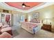 Spacious main bedroom with coral ceiling and ensuite bathroom access at 2087 Yellowstone Dr, Fort Mill, SC 29707