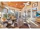 Relaxing sunroom featuring a vaulted wood ceiling, tiled floors, and plenty of natural light at 2087 Yellowstone Dr, Fort Mill, SC 29707