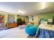 Finished basement with large beanbag chair and storage at 2808 Water Plant Rd, Maiden, NC 28650