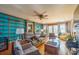 Living room with built-in shelving and hardwood floors at 2808 Water Plant Rd, Maiden, NC 28650