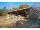 Large open-sided shed, ideal for equipment storage at 2808 Water Plant Rd, Maiden, NC 28650