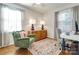 Home office featuring a comfortable armchair, a work desk, and ample natural light at 3810 Rhodes Ave, Charlotte, NC 28210