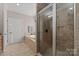 Bathroom with a large walk-in shower and a garden tub at 3976 Stadler Ne Dr, Conover, NC 28613