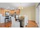 Open dining area with hardwood floors and kitchen views at 3976 Stadler Ne Dr, Conover, NC 28613