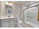 Clean bathroom with walk-in shower and modern vanity at 525 Grandiflora Ave # 101, Lancaster, SC 29720