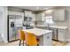 Modern kitchen with stainless steel appliances and an island at 525 Grandiflora Ave # 101, Lancaster, SC 29720