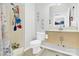 Bathroom featuring a walk-in shower and sink vanity at 7918 Ridgeview Dr, Sherrills Ford, NC 28673