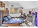 Bedroom featuring a ceiling fan and overhead lighting at 7918 Ridgeview Dr, Sherrills Ford, NC 28673