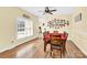 Spacious dining area featuring hardwood floors and natural lighting at 7918 Ridgeview Dr, Sherrills Ford, NC 28673