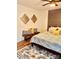 Main bedroom with king bed and stylish decor, including a bench at the foot of the bed at 8838 Hunter Ridge Dr, Charlotte, NC 28226