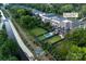 Stunning aerial view of home, pool, and backyard in a desirable neighborhood at 1214 S Kings Dr # A, Charlotte, NC 28207