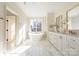Luxurious bathroom with freestanding tub and double vanity at 1214 S Kings Dr # A, Charlotte, NC 28207