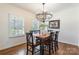 Formal dining room with hardwood floors and a chandelier at 14450 Maritime Dr, Lancaster, SC 29720