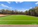 Vast, well-manicured lawn surrounded by trees, creating a private and picturesque setting at 1565 Shinnville Rd, Cleveland, NC 27013