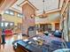 Spacious living area with sectional sofa and antler chandelier at 172 Tuckertown Rd, New London, NC 28127