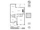 Detailed first-floor plan showing the layout of the kitchen, living room, dining, and garage at 2732 Ritz Ln, Matthews, NC 28105