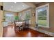 Breakfast room with hardwood floors, large windows, and a table with chairs at 500 Wyndham Ln, Waxhaw, NC 28173