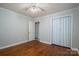 Bright bedroom with hardwood floors and a spacious closet at 518 Old Nc 277 Rd, Bessemer City, NC 28016