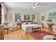 Large main bedroom with hardwood floors, and ample natural light at 842 North Center St, Hickory, NC 28601