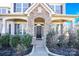 Inviting front entrance with stone columns and a double door at 1022 Torrens Dr # 4, Monroe, NC 28110