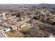 Wide aerial view of the property and town at 104 E Main St, Cleveland, NC 27013