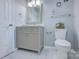 Light and bright bathroom with vanity and toilet at 2025 Sloan Dr, Charlotte, NC 28208