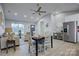 Casual dining area adjacent to the kitchen and living room at 2025 Sloan Dr, Charlotte, NC 28208