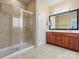 Bathroom boasts double vanity and walk-in shower at 2044 Standing Timber Rd, Lancaster, SC 29720