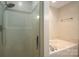 Bathroom with shower and bathtub at 209 Meadowridge Dr, Maiden, NC 28650