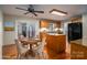 Eat-in kitchen with island and access to deck at 209 Meadowridge Dr, Maiden, NC 28650