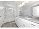 Bathroom with double vanity, granite countertop, and bathtub at 2242 Catawba Trace Dr, Catawba, NC 28609