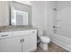 Clean bathroom with granite countertop and shower/tub combo at 2242 Catawba Trace Dr, Catawba, NC 28609