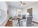 Home office with hardwood floors, built-in shelving, and french doors at 225 South Shore Dr, Belmont, NC 28012