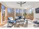 Relaxing screened porch with seating area, creating an outdoor oasis at 225 South Shore Dr, Belmont, NC 28012