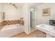 Bathroom featuring a tub, shower, toilet and sink at 2407 Brookside Ave, Kannapolis, NC 28081