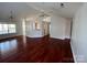 Spacious living room with hardwood floors and fireplace at 2509 Calgary Pl, Concord, NC 28027