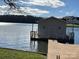 Private boat house with dock on the lake at 273 Leeward Point Loop, Taylorsville, NC 28681