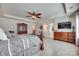 Spacious main bedroom with large windows and ceiling fan at 273 Sweet Briar Dr, Fort Mill, SC 29707