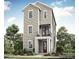 Three-story home with light beige siding, dark brown doors, and a balcony at 425 Delburg Mill Alley Dr, Davidson, NC 28036