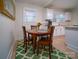 Dining area with round table and green rug at 523 W 2Nd Ave, Gastonia, NC 28052